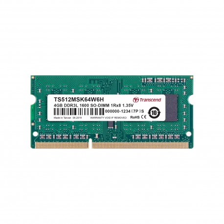 4GB DDR3L 1600 SO-DIMM 1Rx8 1.35V