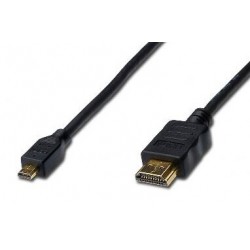 Cavo HDMI High speed con ethernet Micro HDMI "D" M. / HDMI "A" M. 1 mt