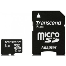 Transcend MicroSd Classe 10 UHS-I (Alta Velocità) 8GB con Adattatore