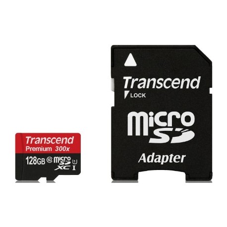 Transcend MicroSd Classe 10 UHS-I (Alta Velocità) 128GB con Adattatore