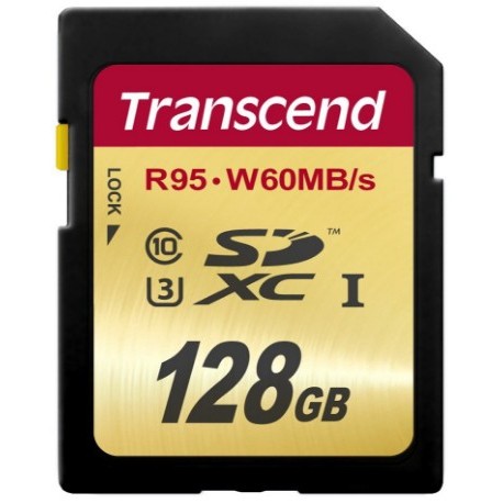 Transcend SD (R95, W60MB/s) UHS-I U3 Classe 10 128GB
