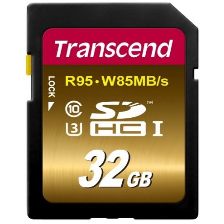 Transcend SD (R95, W85MB/s) UHS-I U3 Classe 10 32GB