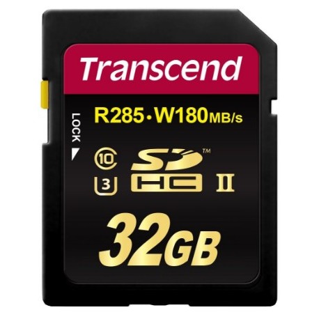 Transcend SD (R285, W180MB/s) UHS-II U3 Classe 10 32GB