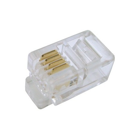 Connettore plug telefonico 4 conduttori 4 posizioni rj10 (a-mo 4/4 sf)