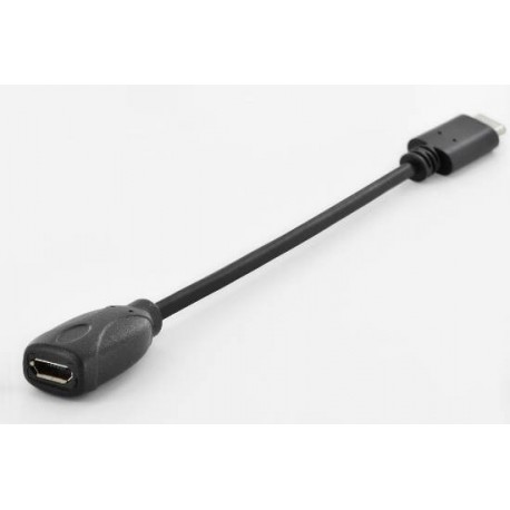 Cavo adattatore Micro USB femmina - USB Type C maschio. 15 cm